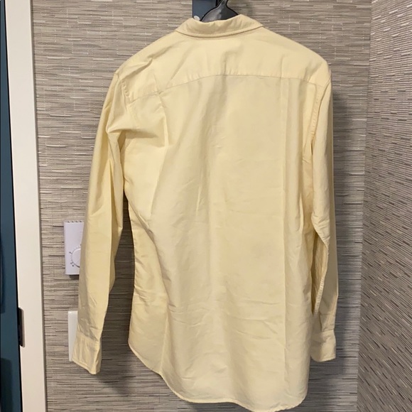 Uniqlo, pale yellow, slim fit, cotton Button up - Picture 2 of 3